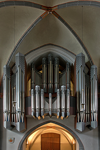 Die Orgel der Basilika St. Lambertuskirche in Düsseldorf