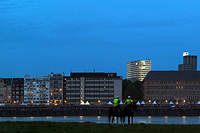   "Blick auf Altstadt " Düsseldorf (Panorama-Aufnahme)